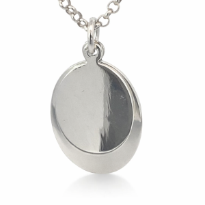 925 PLAIN DBL OVAL DISC CHARM - 31X18 - 5.2g <br/>M10439