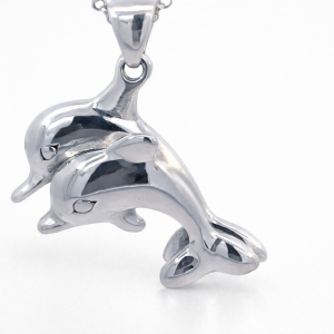 925 ELECTROF DBL DOLPHIN BULKY PEND - 46X41  6.9g  <br/>M10498