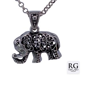 925 OXI FILIGREE BALI ELEPHANT PEND - 24X22 - 5.25 <br/>M10512