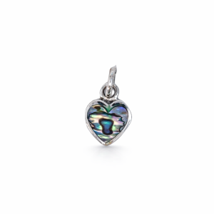 925 ABALONE FLAT HEART CHARM - 14X8 - 0.7g <br/>M10519A