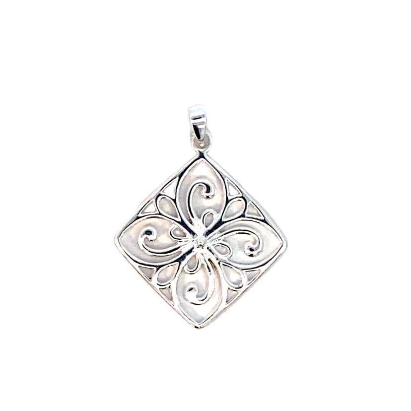 925 FILIGREE SQUARE FLAT PENDANT - 33X25 - 2.84g <br/>M10529