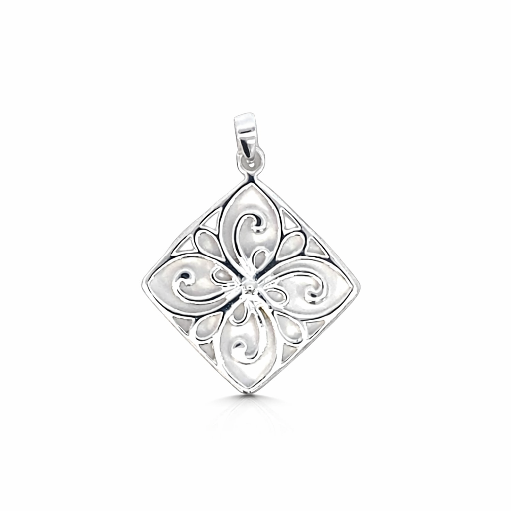 925 FILIGREE SQUARE FLAT PENDANT - 33X25 - 2.84g <br/>M10529