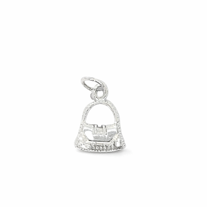 925 HOLLOW MILLGRAIN HANDBAG CHARM - 17X10 - 1.7g <br/>M10530