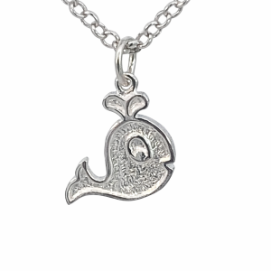 925 MATT TEXTURED SPOUTING WHALE CHARM 21X11 1.35g <br/>M10536