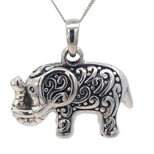 925 OXI EF ETCHED BALI ELLI PEND - 39X37 - 5.8g <br/>M10544