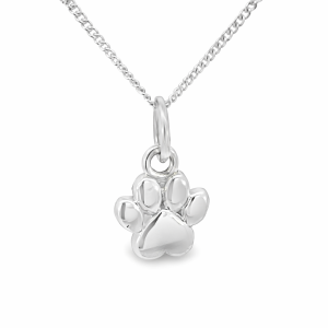 925 PLAIN FLAT PAW PRINT CHARM - 17X9 - 1.1g <br/>M10551