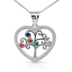 925 MULTI COL TREE OF LIFE HEART PEND - 25X19 2.3g <br/>M10560