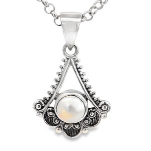925 OXI RND FW PEARL VINTAGE TDROP PEND 28X17 2g  <br/>M10565
