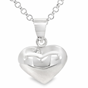 925 HOL PLAIN PUFF HEART PENDANT - 25X18 - 3.2g <br/>M10572