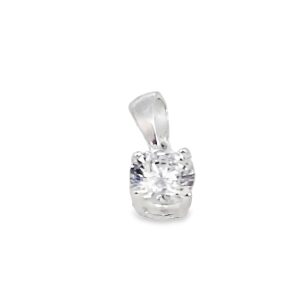 925 CZ 4 CLAW SET PENDANT - 11X5 - 0.42g <br/>M10574