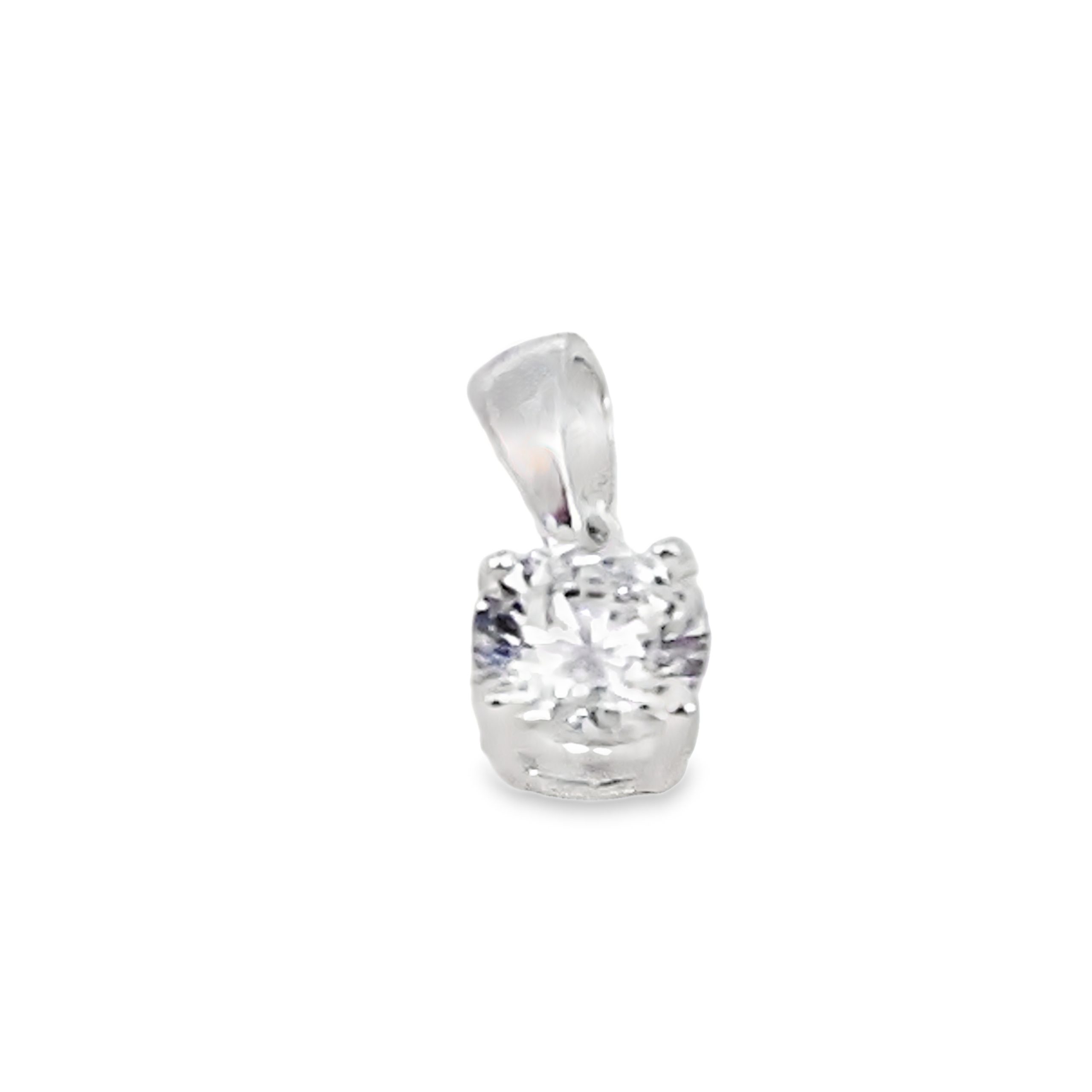 925 CZ 4 CLAW SET PENDANT - 11X5 - 0.42g <br/>M10574
