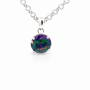 925 MYSTIC QRTZ CLAW BASKET SET PENDANT - 15X8  1g <br/>M10575