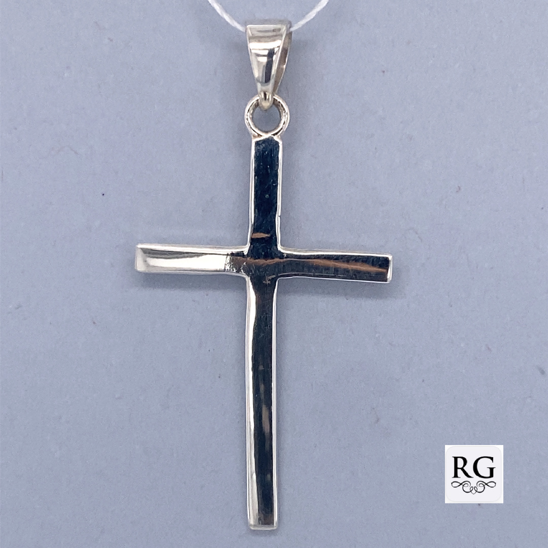 925 PLAIN FLAT THIN CROSS - 33X13 - 0.95g <br/>M10606