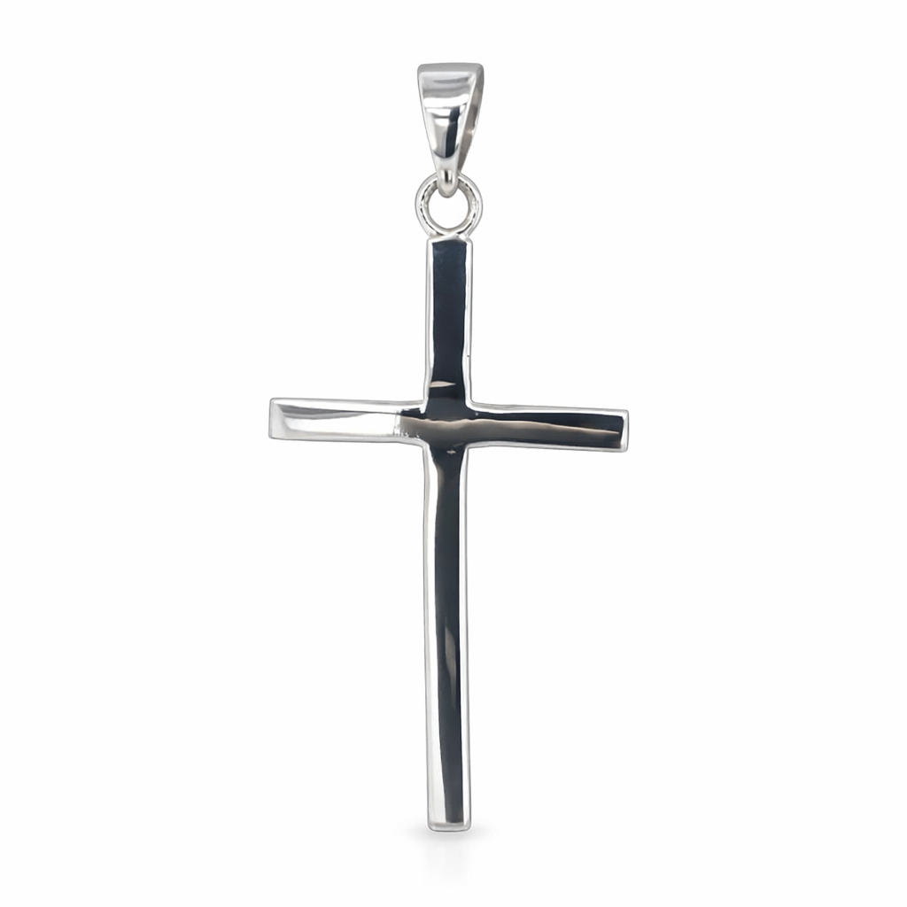 925 PLAIN FLAT THIN CROSS - 33X13 - 0.95g <br/>M10606