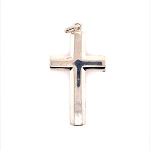 925 PLAIN BEVEL EDGE CROSS - 55X27 - 11.87g <br/>M10618