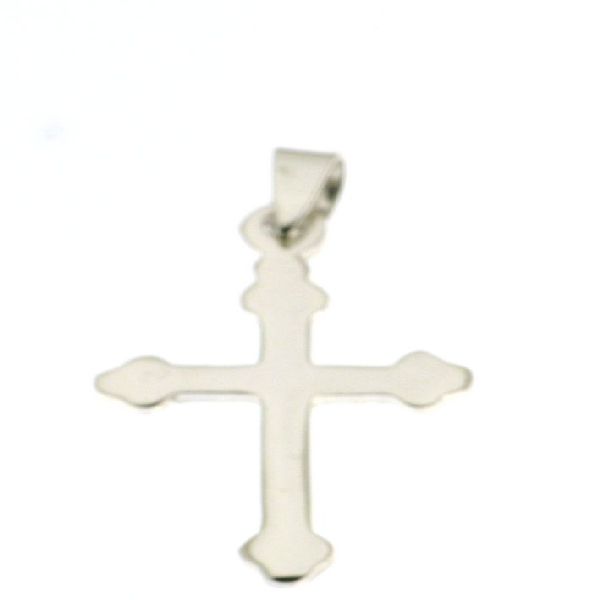 925 PLAIN SCALLOP END FLAT CROSS - 28X18 - 1.65g <br/>M10624 - Image 2