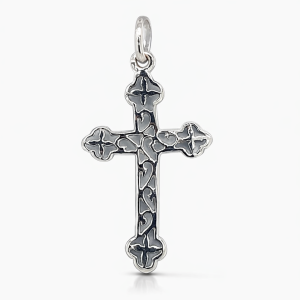 925 FILIGREE SCALLOP ENDS CROSS - 36X18 - 1.4g <br/>M10636