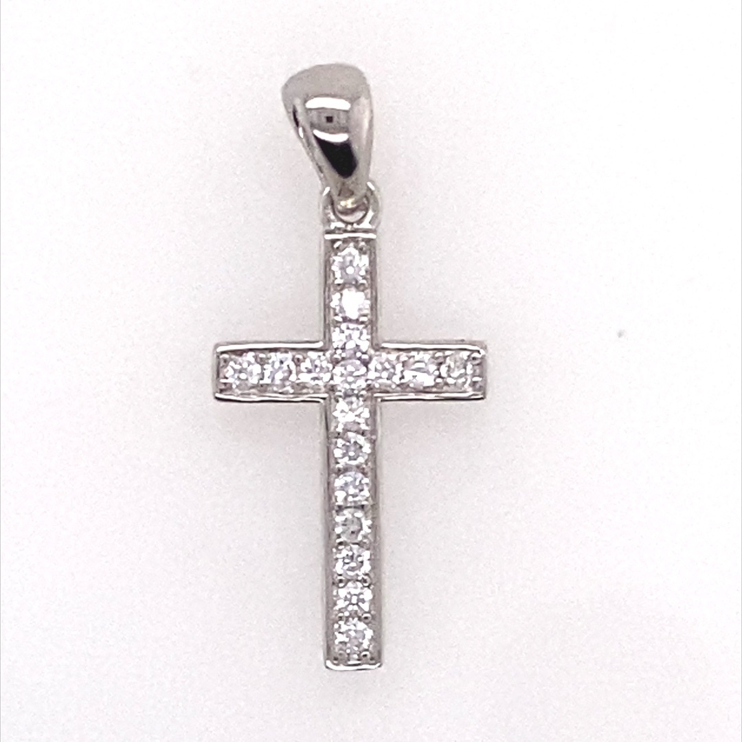 925 RH PL CZ PAVE CROSS - 26X11 - 1.1g <br/>M10639