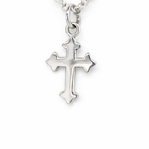 925 PLAIN SCALLOP END FLAT CROSS - 25X13 - 1.1g <br/>M10684