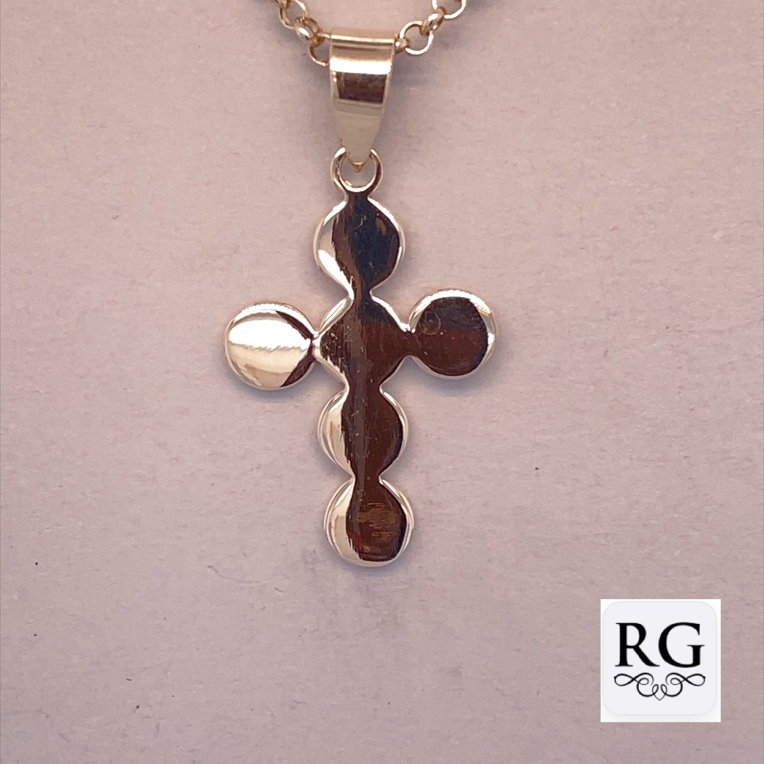 925 PLAIN CIRCLES CROSS - 35X18 - 2.5g <br/>M10688