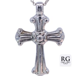 925 OXI ELECTROF ETCHED BULKY CROSS - 65X41 - 9g <br/>M10712