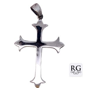 925 PLAIN FLAT SCALLOP ENDS CROSS - 46X27 - 6.5g <br/>M10717