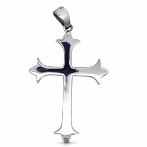 925 PLAIN FLAT SCALLOP ENDS CROSS - 46X27 - 6.5g <br/>M10717