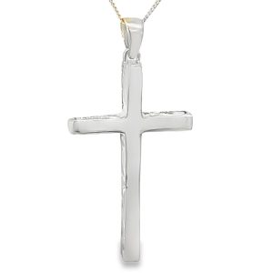 925 FILIGREE ON SIDE PLAIN CROSS - 50X25 - 3.9g <br/>M10728