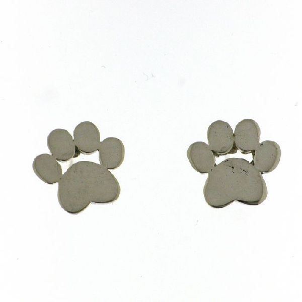 925 PLAIN FLAT PAW PRINT STUDS - 9X9 - 1.1g <br/>M11517