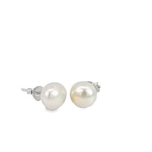 925 WHITE FRESHWATER PEARL STUDS - 8MM - 1.5g <br/>M11557