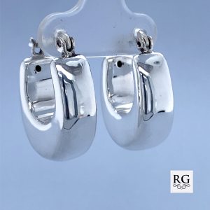 925 ELECTROFORM RECT OVAL HOOPS - 22X7 - 5.75g <br/>M11571