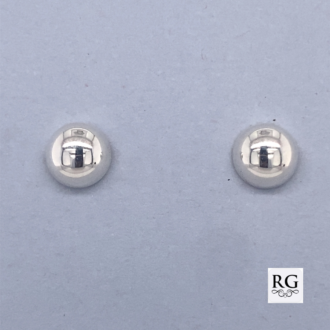 925 HOLLOW PLAIN 1/2 BALL STUDS - 6MM - 0.81g <br/>M11620