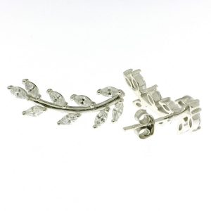 925 MARQUE CZ PAVE OLIVE BRANCH STUDS - 23X8 2.8g <br/>M11635