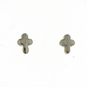 925 PLAIN DOME CROSS STUDS - 5X4 - 0.69g <br/>M11644