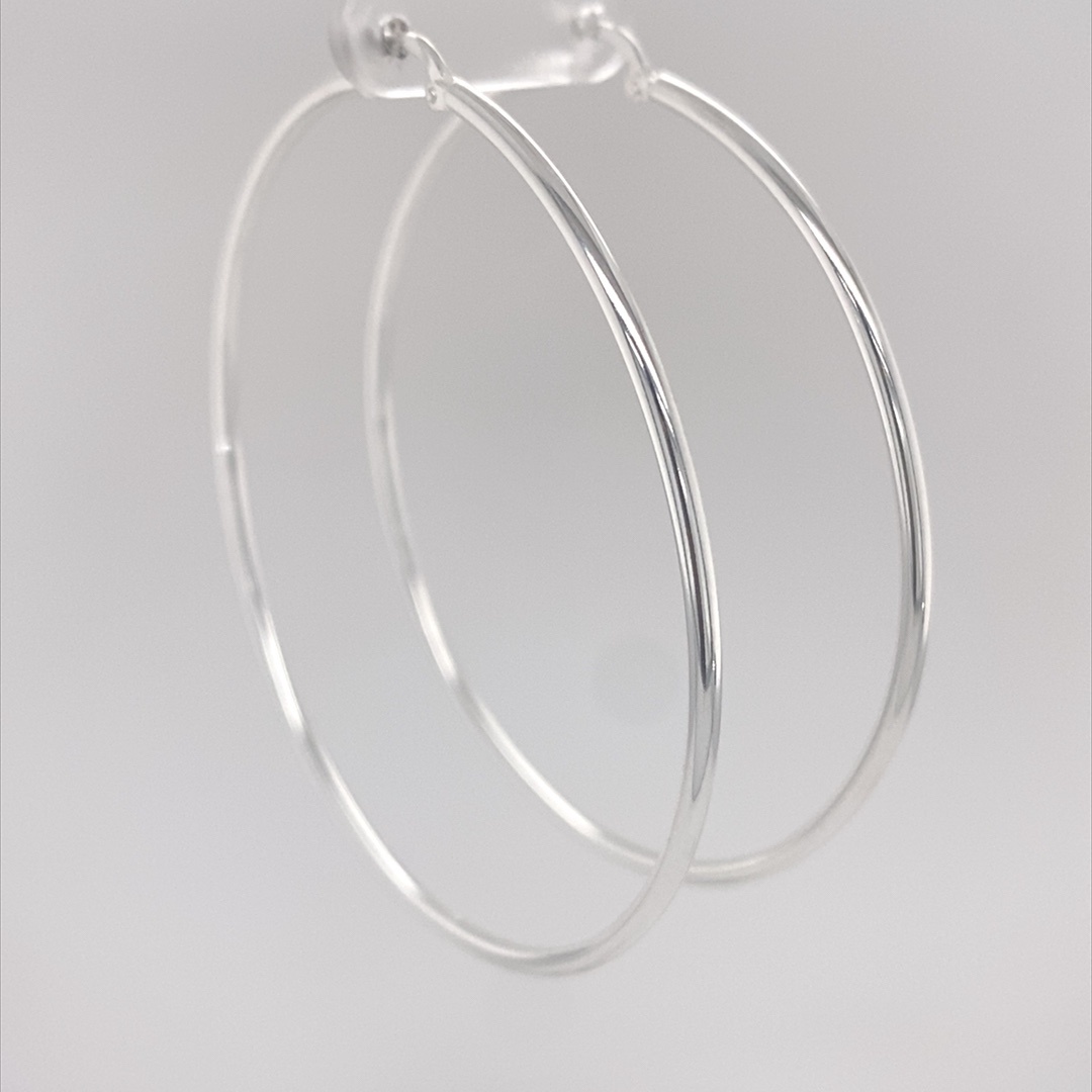 925 HOLLOW RND TUBE HINGE HOOPS - 65X2 - 6.83g <br/>M11663
