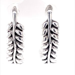 925 ELECTROFORM OXI OV LEAF HALF HOOPS - 34X9 6.5g <br/>M11682