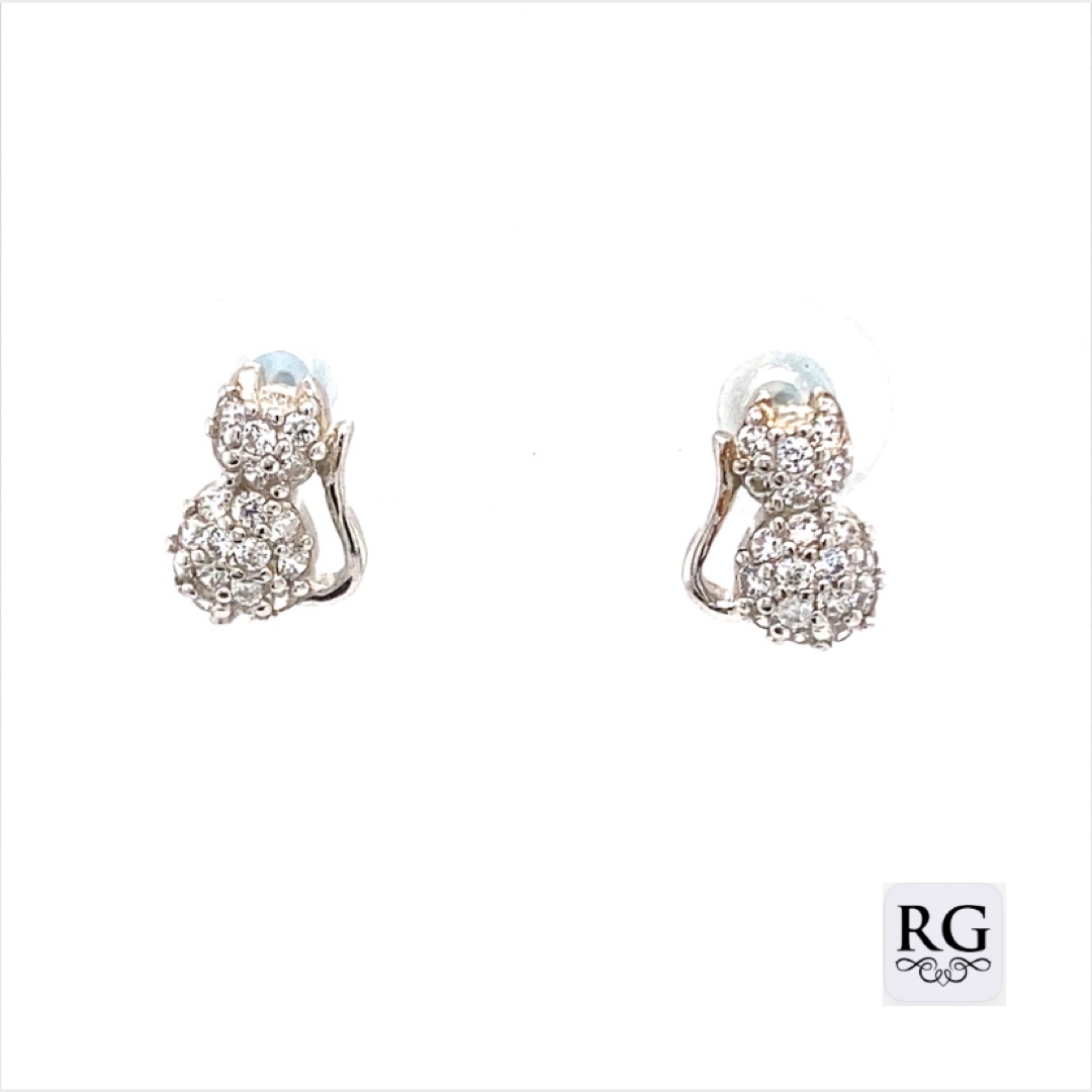 925 CZ PAVE SITTING CAT STUDS - 9X7 - 1.16g <br/>M11683