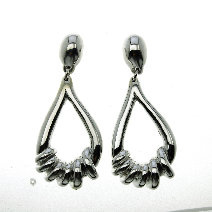 925 ELECTROF FANCY T/DROP EARRINGS - 51X22 - 10.2g <br/>M11687 - Image 2