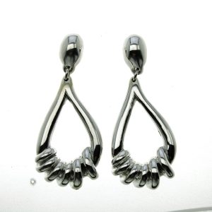 925 ELECTROF FANCY T/DROP EARRINGS - 51X22 - 10.2g <br/>M11687