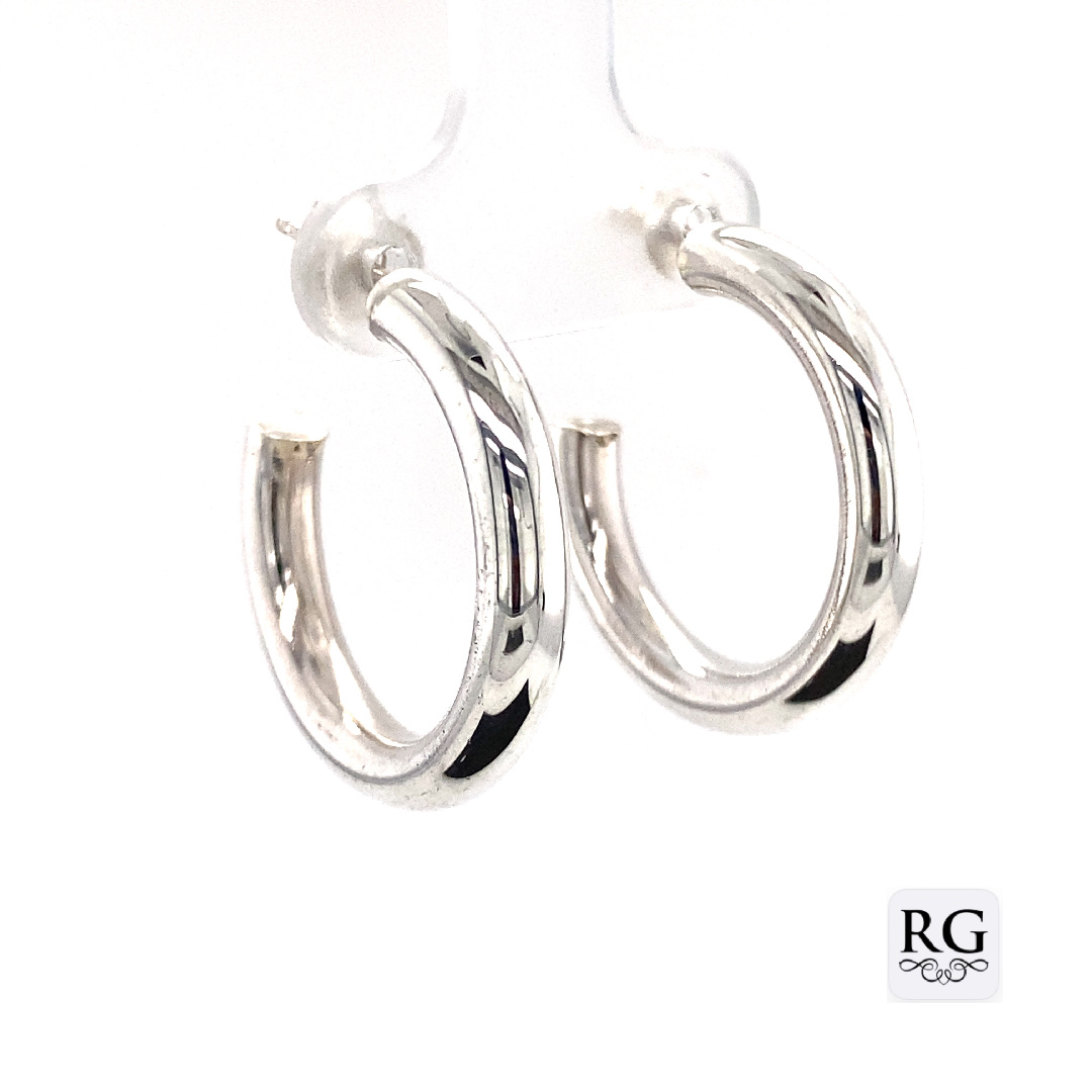 925 HOLLOW RND TUBE C-HOOPS - 25X4 - 5.68g <br/>M11730 - Image 2