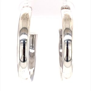 925 PLAIN HOL OVAL TUBE HALF HOOPS - 35X5 - 7.7g <br/>M11742