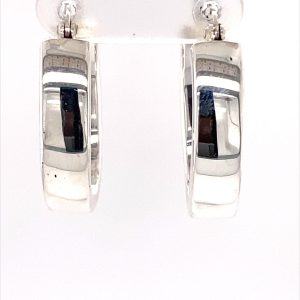 925 PLAIN RECT TUBE OVAL HINGE HOOPS - 25X6  5.9g  <br/>M11747