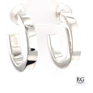 925 HOLLOW RECT TUBE OVAL HOOPS - 22X5 - 3.4g <br/>M11748