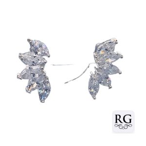 925 MARGUISE CUT CLIMBER EARRINGS - 17X8 - 2.3g <br/>M11768
