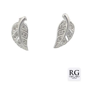 925 CZ PAVE LEAF STUDS - 14X6 - 1.6g <br/>M11771