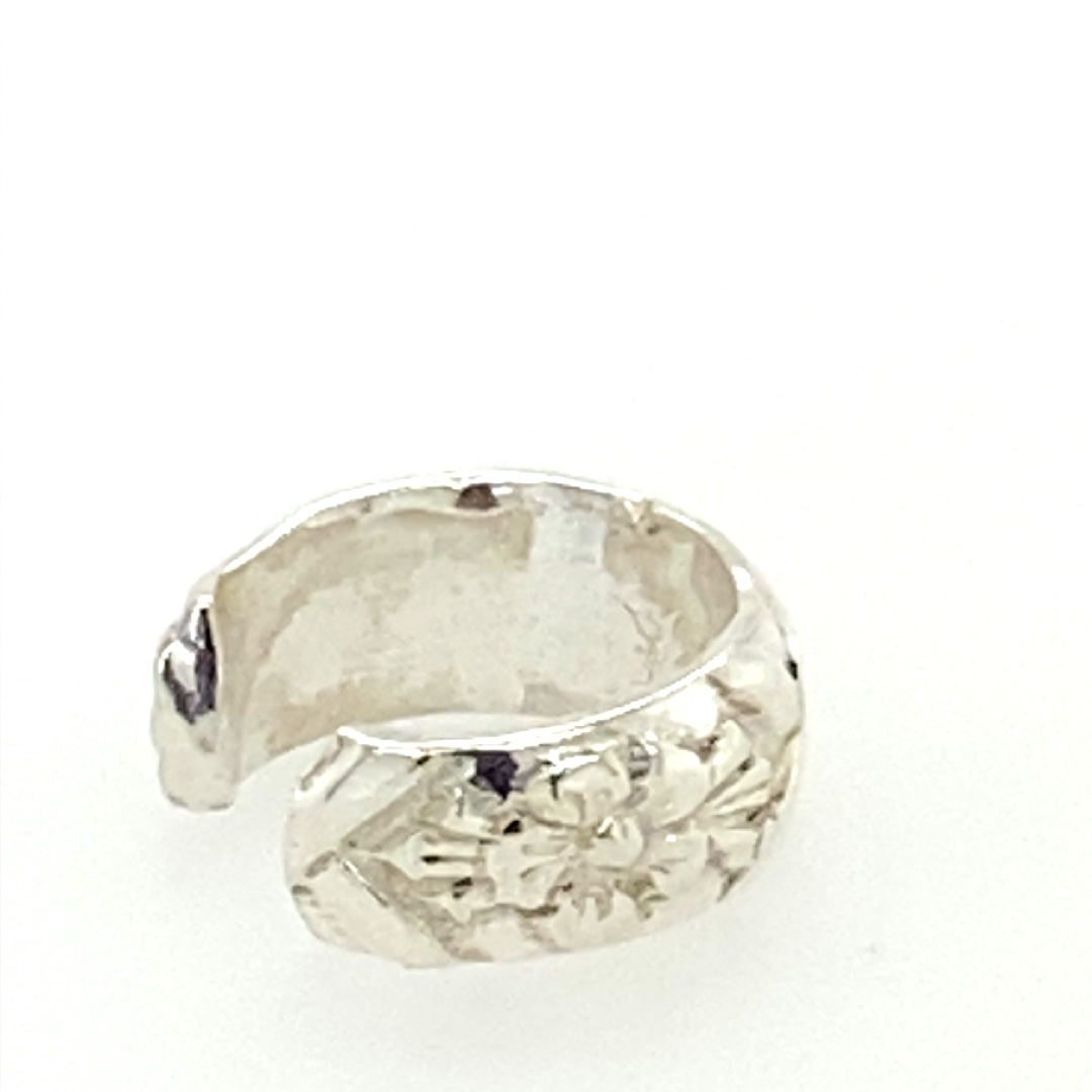 925 FLOWER ETCHED EARCUFF - 4MM - 1g <br/>M11782 - Image 2