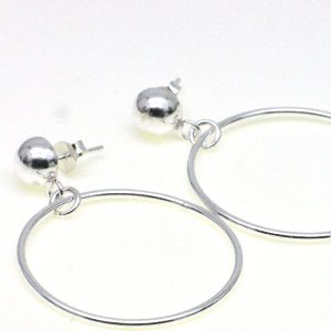 925 OPEN CUT CIRCLES ON 1/2 BALL STUDS - 41X31 <br/>M11793