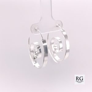 925 PLAIN FLAT SPIRAL EARRINGS - 28X3 - 4g <br/>M11799