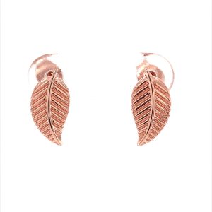 925 RG PL SINGLE LEAF ETCHED STUDS - 13X7 - 1g <br/>M11943R