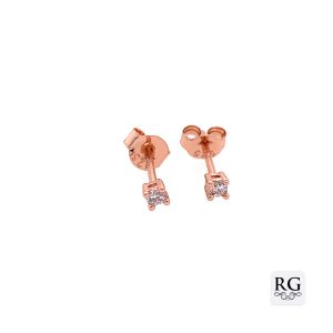 925 RG PL CZ 4 CLAW BASKET SET STUDS - 2MM - 0.4g <br/>M11952R